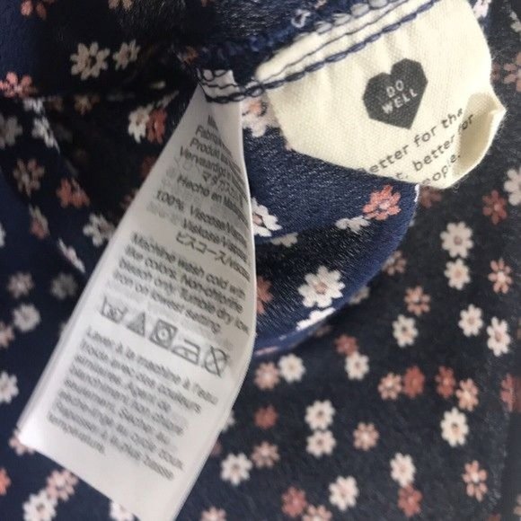 MADEWELL High Low Rhyme Top In Baby Floral Bengali Size X-Small - Picture 13 of 14
